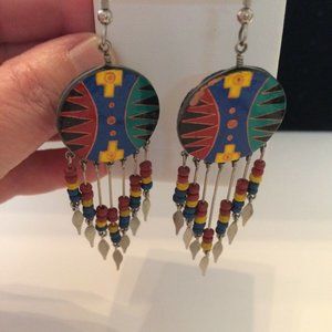 Southwestern Earrings  Ethnic Style Multi-Color